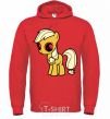 Men`s hoodie Little Apple Jack bright-red фото