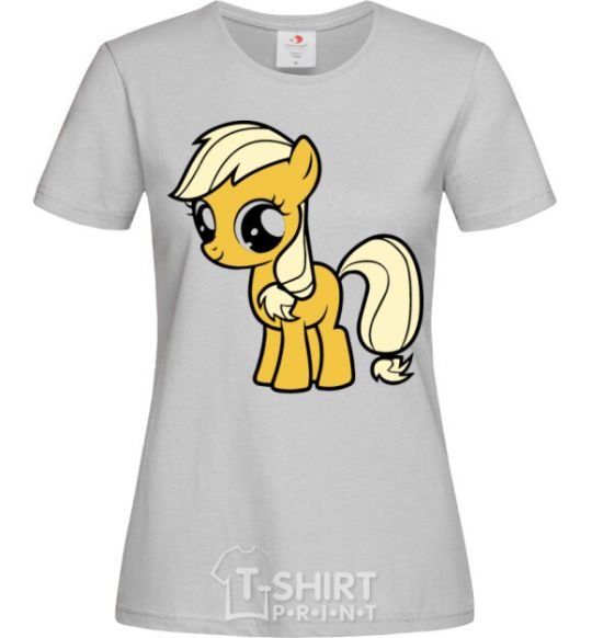 Women's T-shirt Little Apple Jack grey фото