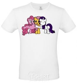 Men's T-Shirt Rainbow pony White фото