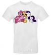 Men's T-Shirt Rarity Fluttershy and Pinky Pie White фото