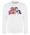 Sweatshirt Rarity Fluttershy and Pinky Pie White фото