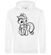 Men`s hoodie Applejack the pony White фото