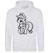 Men`s hoodie Applejack the pony sport-grey фото