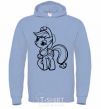 Men`s hoodie Applejack the pony sky-blue фото