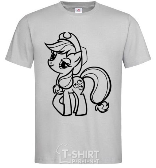 Men's T-Shirt Applejack the pony grey фото