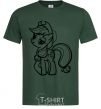 Men's T-Shirt Applejack the pony bottle-green фото