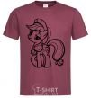 Men's T-Shirt Applejack the pony burgundy фото