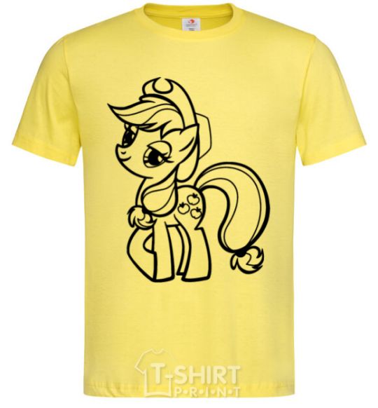 Men's T-Shirt Applejack the pony cornsilk фото