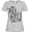 Women's T-shirt Applejack the pony grey фото