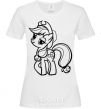 Women's T-shirt Applejack the pony White фото