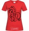 Women's T-shirt Applejack the pony red фото