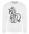 Sweatshirt Applejack the pony White фото