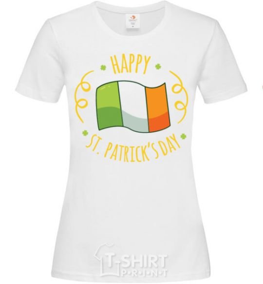 Women's T-shirt Happy St Patrick's day White фото