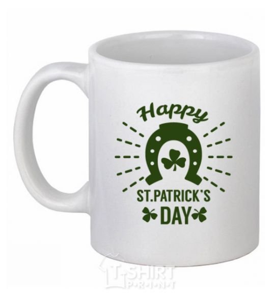 Ceramic mug Happy St. Patrick's Day White фото