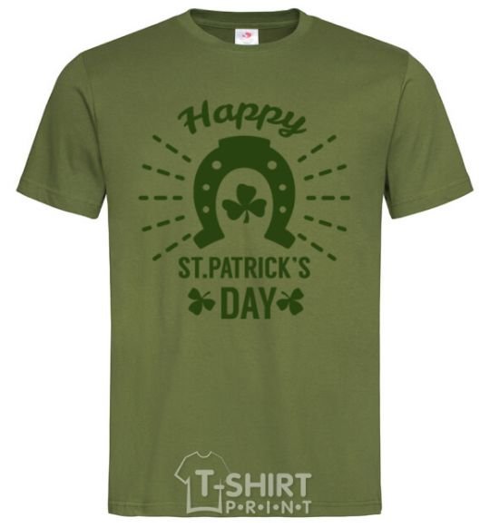 Мужская футболка Счастливого Дня Святого Патрика Оливковый фото