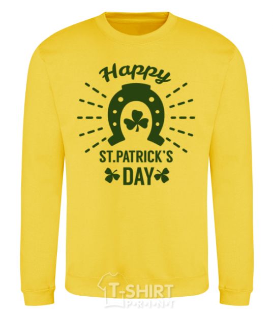 Sweatshirt Happy St. Patrick's Day yellow фото