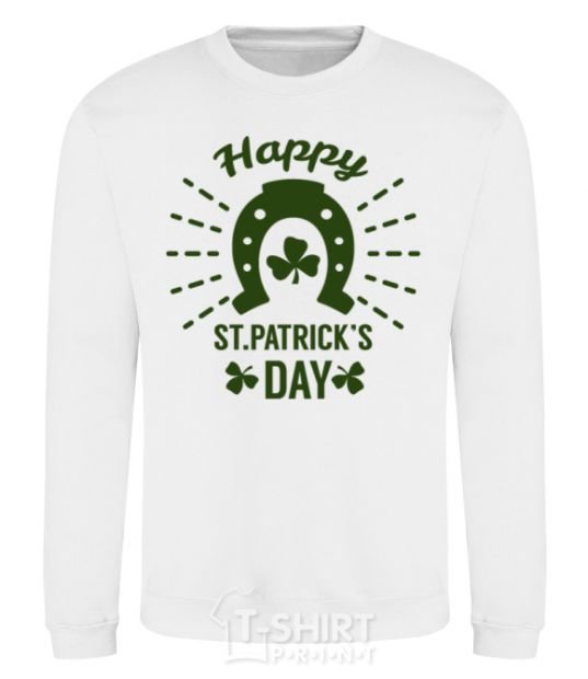 Sweatshirt Happy St. Patrick's Day White фото
