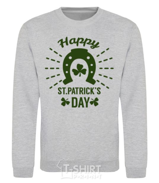 Sweatshirt Happy St. Patrick's Day sport-grey фото