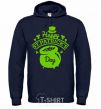 Men`s hoodie Happy St. Patricks Day navy-blue фото