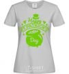 Women's T-shirt Happy St. Patricks Day grey фото