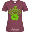 Women's T-shirt Happy St. Patricks Day burgundy фото