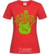 Women's T-shirt Happy St. Patricks Day red фото