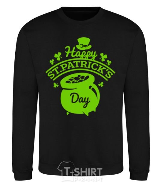 Sweatshirt Happy St. Patricks Day black фото
