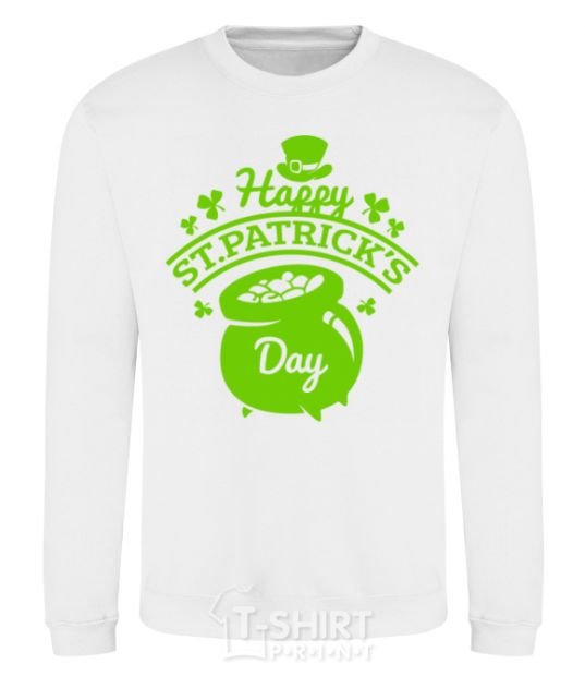 Sweatshirt Happy St. Patricks Day White фото