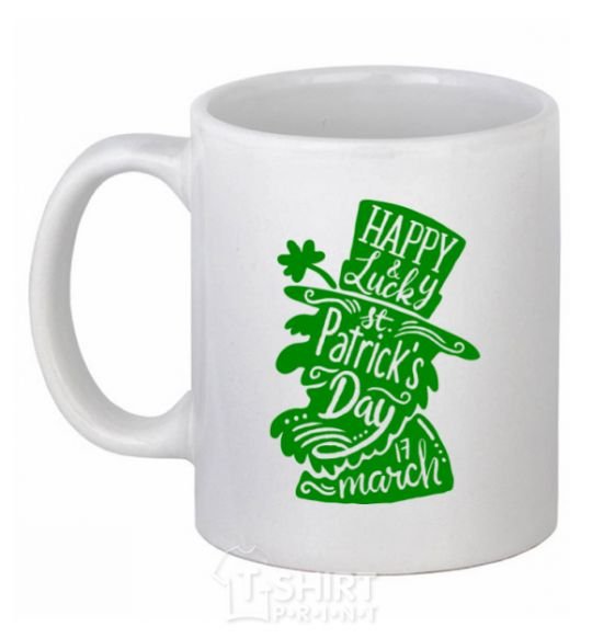 Ceramic mug Leprechaun White фото