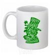 Ceramic mug Leprechaun White фото