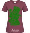 Women's T-shirt Leprechaun burgundy фото
