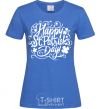 Women's T-shirt St. Patrick's pattern royal-blue фото