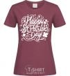 Women's T-shirt St. Patrick's pattern burgundy фото