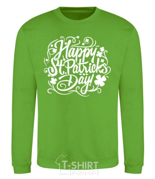 Sweatshirt St. Patrick's pattern orchid-green фото