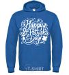 Men`s hoodie St. Patrick's pattern royal фото