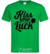 Men's T-Shirt Kiss me for luck kelly-green фото