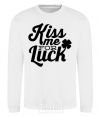 Sweatshirt Kiss me for luck White фото