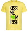 Мужская футболка Kiss me i am irish Лимонный фото