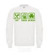 Sweatshirt Eat drink be irish White фото