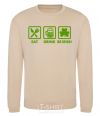 Sweatshirt Eat drink be irish sand фото