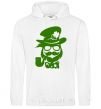 Мужская толстовка (худи) Hipster leprechaun Белый фото