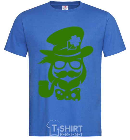 Мужская футболка Hipster leprechaun Ярко-синий фото