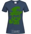 Women's T-shirt Hipster leprechaun navy-blue фото