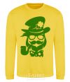 Sweatshirt Hipster leprechaun yellow фото