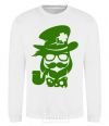 Sweatshirt Hipster leprechaun White фото