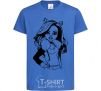 Kids T-shirt Claudine Wolfe portrait royal-blue фото