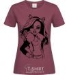 Women's T-shirt Claudine Wolfe portrait burgundy фото