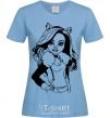 Women's T-shirt Claudine Wolfe portrait sky-blue фото