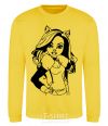 Sweatshirt Claudine Wolfe portrait yellow фото