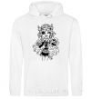 Men`s hoodie Laguna Blue portrait White фото